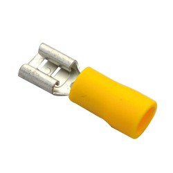 Cosses x10 ISO 6MM² A clips femelle 63MM Jaune uv10