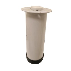 Pied H710 carré 50 acier blanc