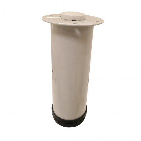 Pied H710 carré 50 acier blanc