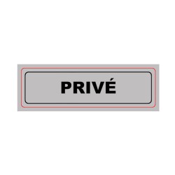 Panneau : PRIVÉ 170x50mm PVCbox10
