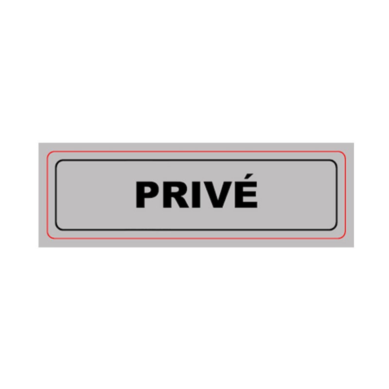 Panneau : PRIVÉ 170x50mm PVCbox10
