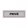 Panneau : PRIVÉ 170x50mm PVCbox10