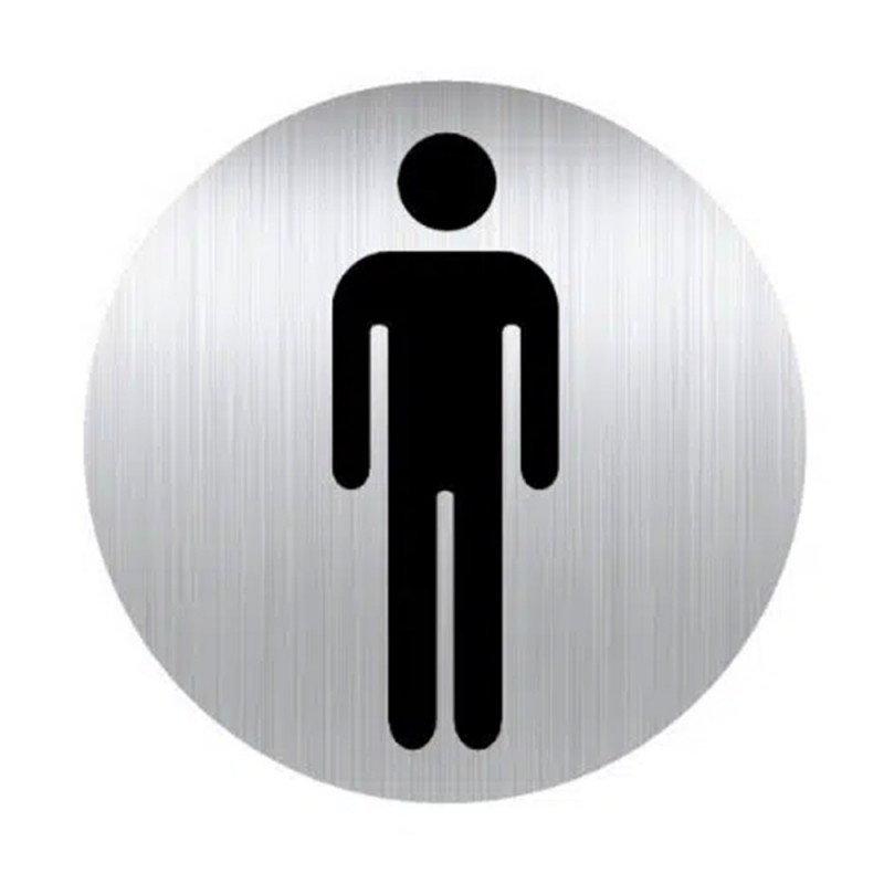 Adhésif D80 alu : TOILETTES HOMMES box5