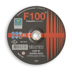 Meule F100 D115x1x22 plat SUPER INOX NEW DESIGN uc100