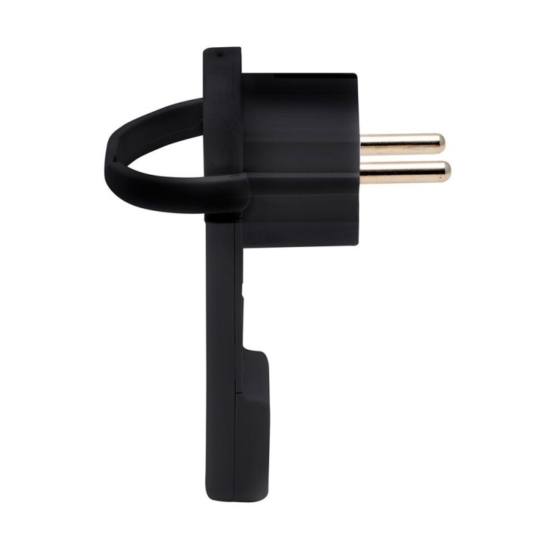 Fiche plate 16A noir uc10