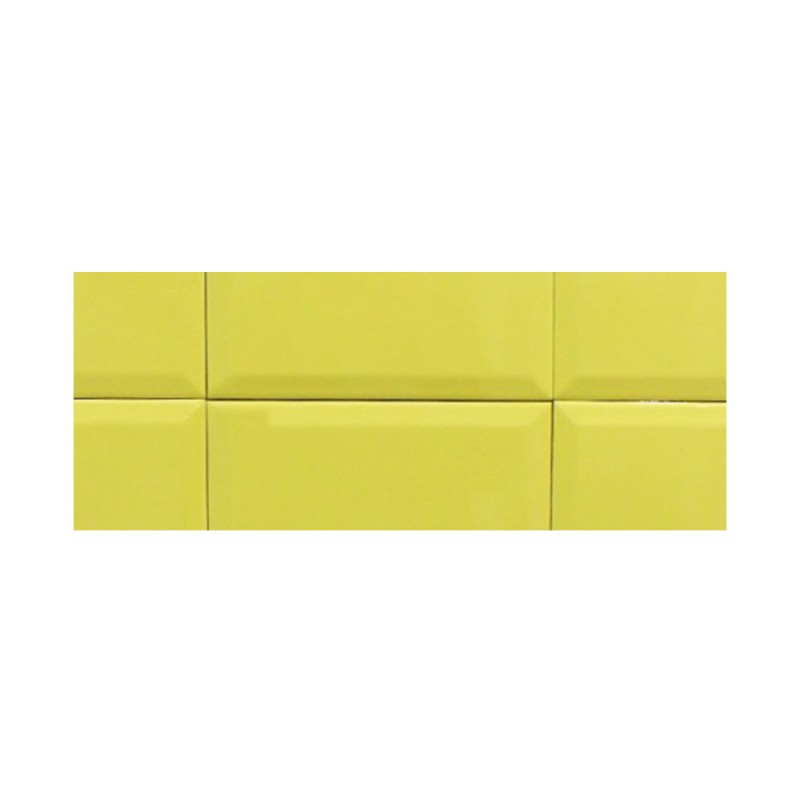 Carrelage mural 10X20cmAmarillo biselado brillant