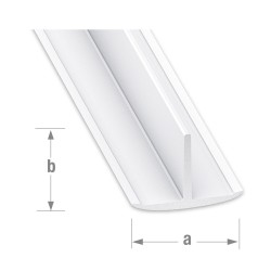Profilé dassemblage T 25x18 PVC blanc 1M