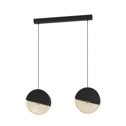 Suspensionnoir-doré 2X E27MUMBLES40W H110