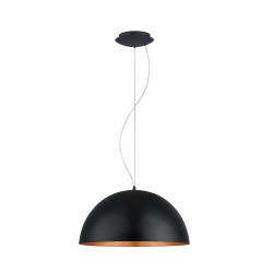Suspension noir cuivre E27 GAETANO 160W d530 h1500