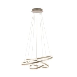Suspension en acier champagne TONARELLA 78w-65w-34w warm white