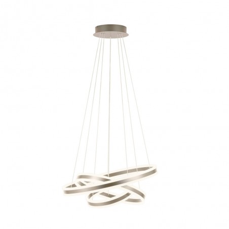 Suspension en acier champagne TONARELLA 78w-65w-34w warm white