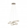 Suspension en acier champagne TONARELLA 78w-65w-34w warm white