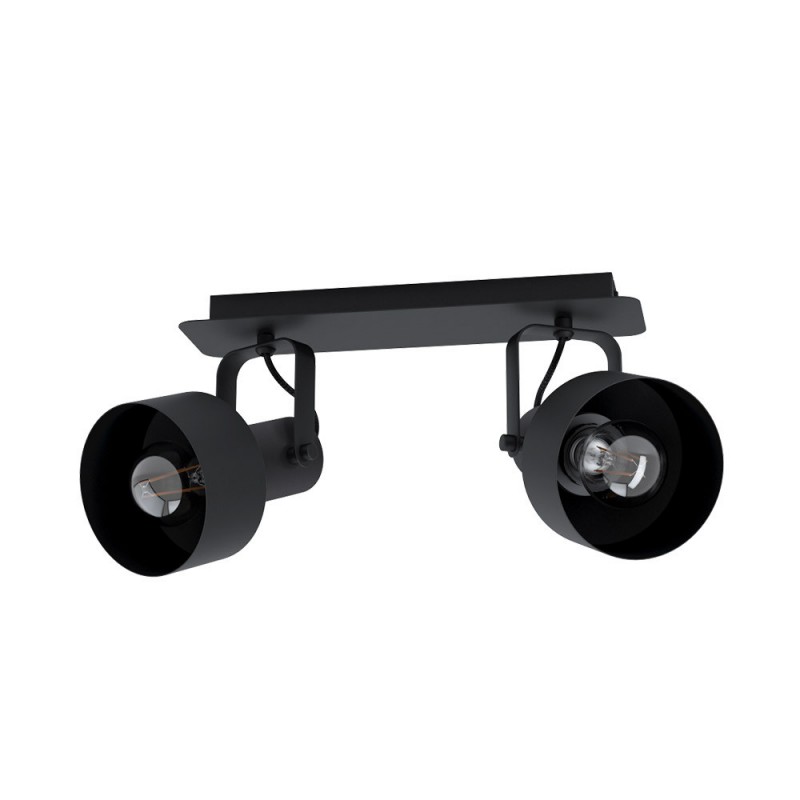 Spotnoir-acier 2*E27 CASIBAREh175 L385 220-240v