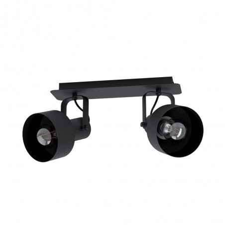 Spotnoir-acier 2*E27 CASIBAREh175 L385 220-240v