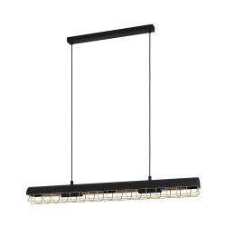 Suspension noir brasse 4XE27 ALFONSINE40w maxe h1100 l1160