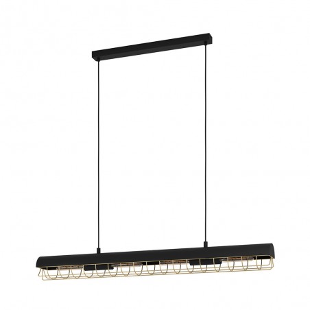 Suspension noir brasse 4XE27 ALFONSINE40w maxe h1100 l1160