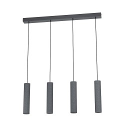 Suspension acier-noir MENTALONAH1500 L840 GU10 4X4.5W