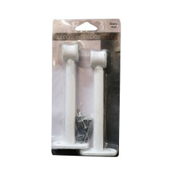 Supports x2 Ext simple 150mm D20 blanc mat UV6