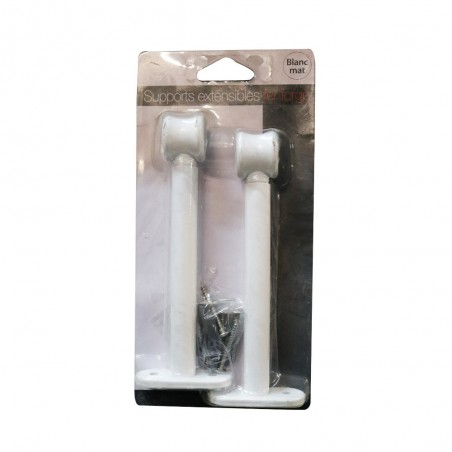 Supports x2 Ext simple 150mm D20 blanc mat UV6