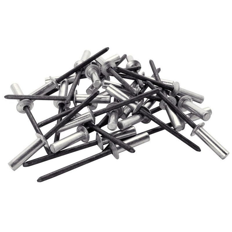 Lot de 50 Rivets Aluminium Diam.4.8 X H.14 Mm Rapid