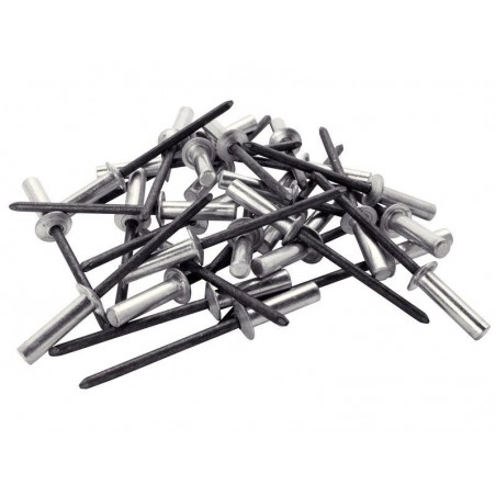 Lot de 50 Rivets Aluminium Diam.4.8 X H.14 Mm Rapid