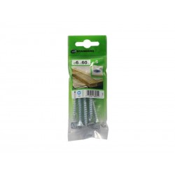 Lot de 6 Vis Acier Tête Fraisée Standers Diam.6 Mm X L.60 Mm