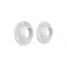 Lot de 2 support de barre de penderie D18 mm rond blanc 45 m