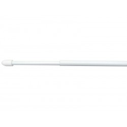 2 Barres Rondes Diam. 7 Mm Blanc Brillant 80-110 Cm Acier