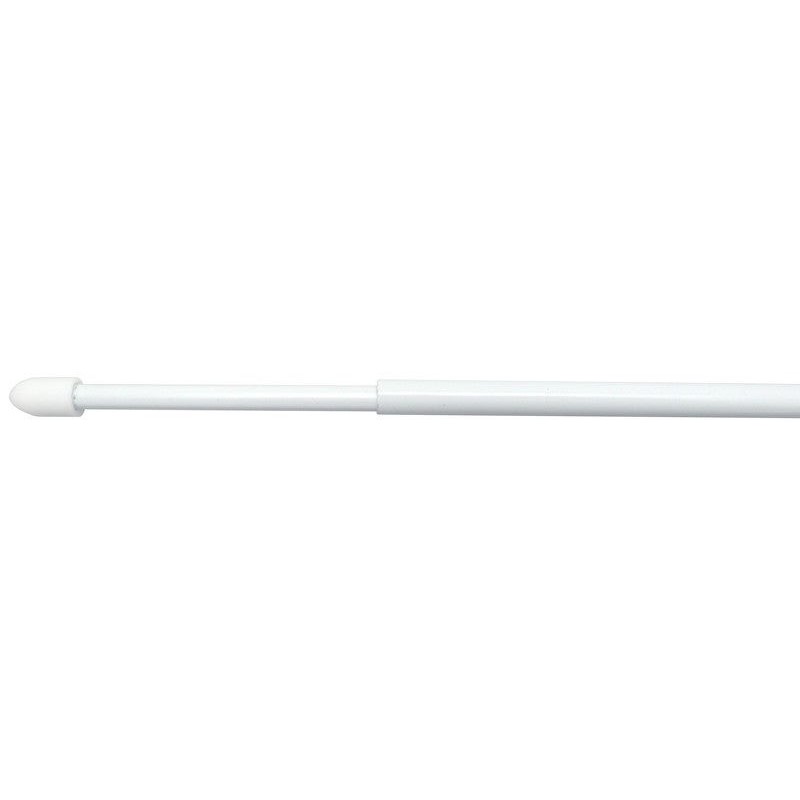 2 Barres Rondes Diam. 7 Mm Blanc Brillant 80-110 Cm Acier