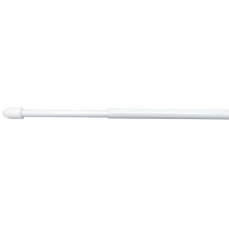 2 Barres Rondes Diam. 7 Mm Blanc Brillant 80-110 Cm Acier