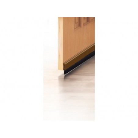 Bas de porte à visser brosse L. 100 cm marron