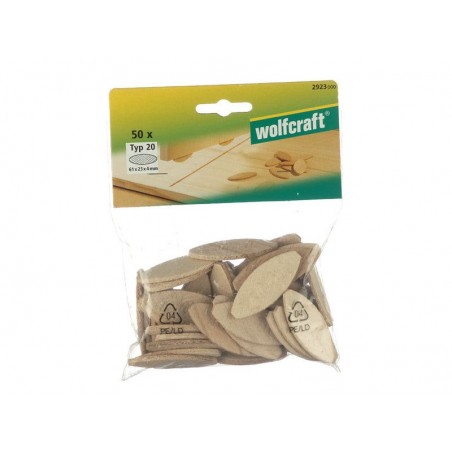 Lot de 50 Chevilles Type Lamello NÂ°20 Wolfcraft