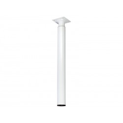 Pied de meuble cylindrique réglable en métal époxy Blanc
