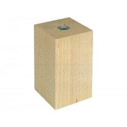 Pied de lit bois à visser Diam.50 x H.80 mm x l.50 mm