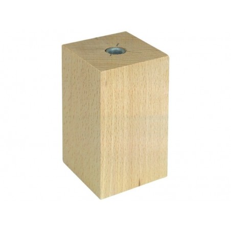 Pied de lit bois à visser Diam.50 x H.80 mm x l.50 mm