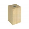 Pied de lit bois à visser Diam.50 x H.80 mm x l.50 mm