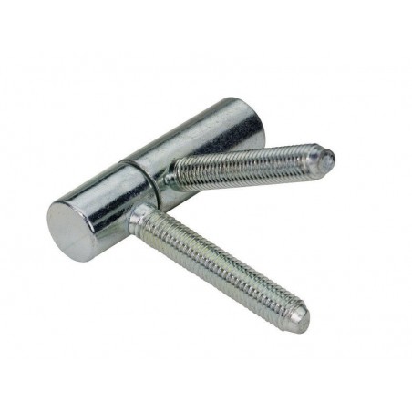 Lot de 2 fiches à visser en acier zingué H.55 X L.15 Mm