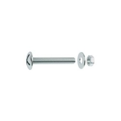 Lot de 20 boulons tête ronde acier zingué L.16 X Diam.4 Mm Standers