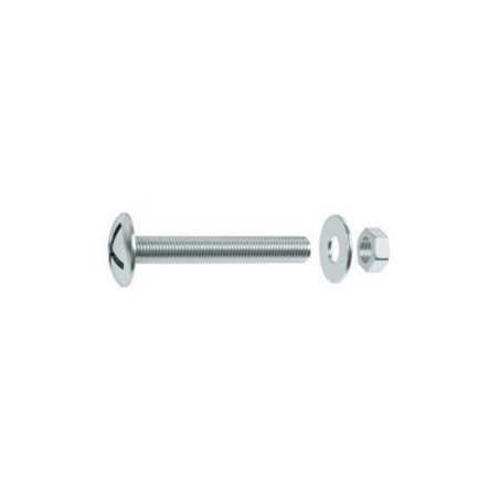 Lot de 20 boulons tête ronde acier zingué L.16 X Diam.4 Mm Standers