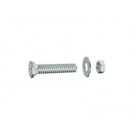Lot de 15 Boulons Tête Autofraisée Plate Acier Zingué L.20 X Diam.5 Mm Standers