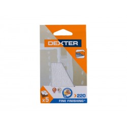 Lot de 5 feuilles abrasives Dexter pour ponceuse spéciale plâtre Grains 220