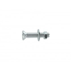 Lot de 25 boulons tête autofraisée plate acier Zingué L.12 X Diam.4 Mm