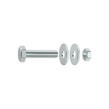 Lot de 4 Boulons Tête 6 Pans Acier Zingué L.80 Standers