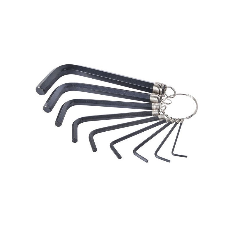 Jeu de 9 clés hexagonal contre-coudée 1.5 à 10 mm