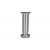 Pied de meuble cylindrique réglable en aluminium brossé gris