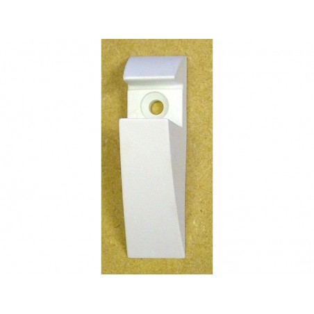Equerre pince en plastique plastifié blanc H.8.5 X P.4 Cm