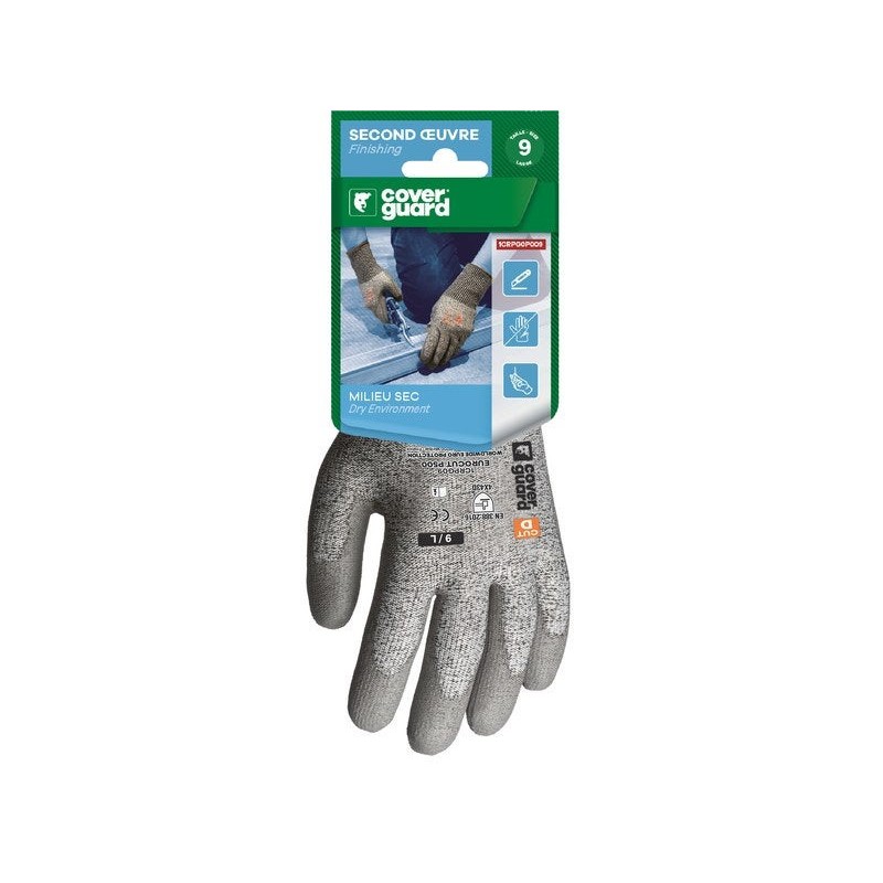 Gants anticoupures en polyuréthane 1CRPG0P008 taille 8