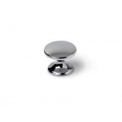 Lot de 4 Boutons De Meuble Rond Zamak Chromé H.27 X L.33 X P.33 Mm