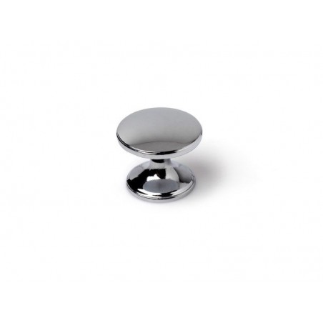 Lot de 4 Boutons De Meuble Rond Zamak Chromé H.27 X L.33 X P.33 Mm