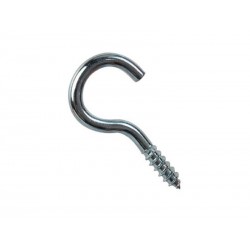 Lot de 12 Crochets à Visser Acier Zingué Diam.3.5 X L.20 Mm Standers